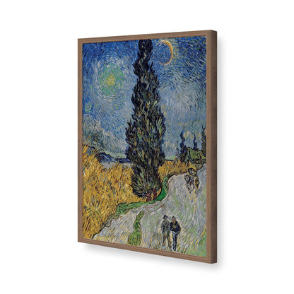 [Color:Walnut], Picture of art in a Walnut frame of the corner