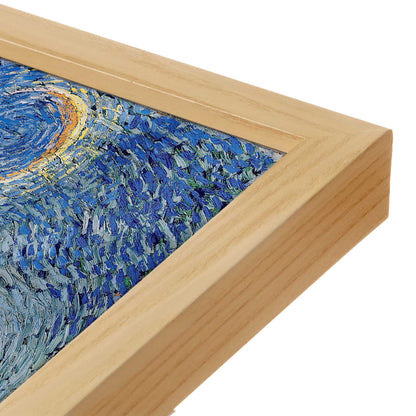[Color:American Maple], Picture of art in a American Maple frame at an angle