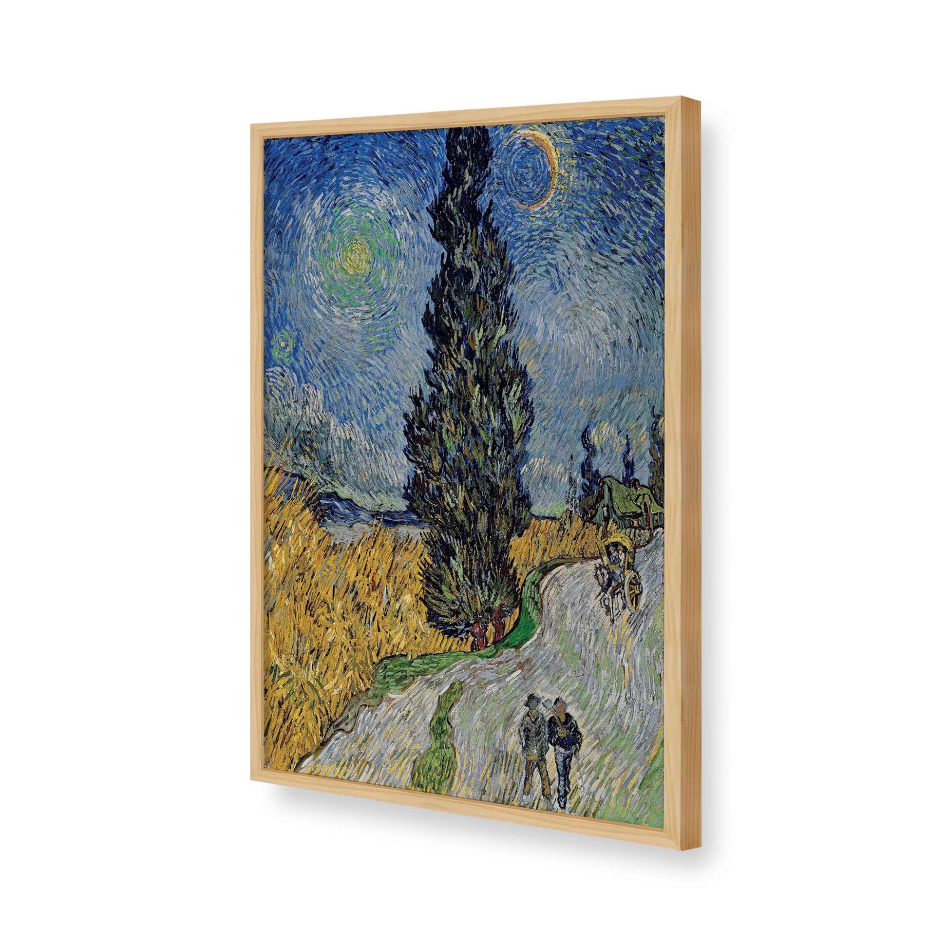 [Color:American Maple], Picture of art in a American Maple frame of the corner