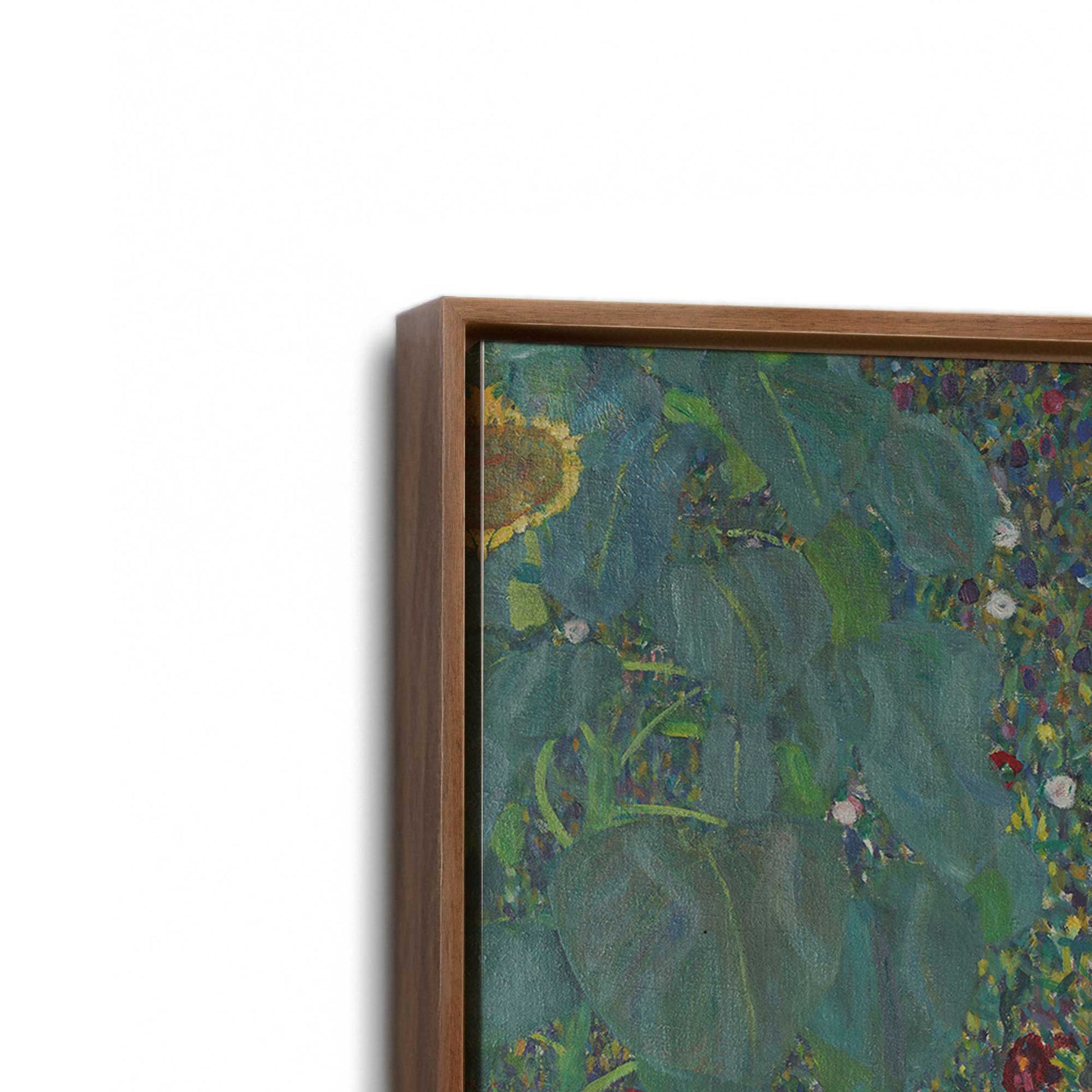 [Color:Walnut], Picture of art in a Walnut frame at an angle