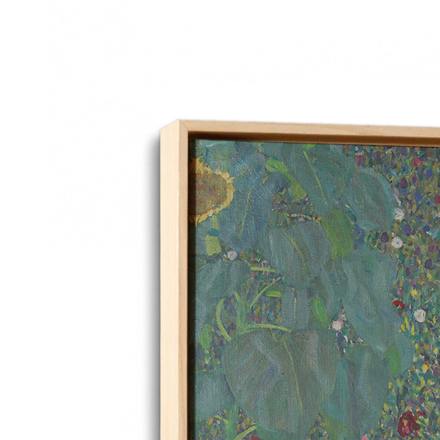 [Color:American Maple], Picture of art in a American Maple frame at an angle