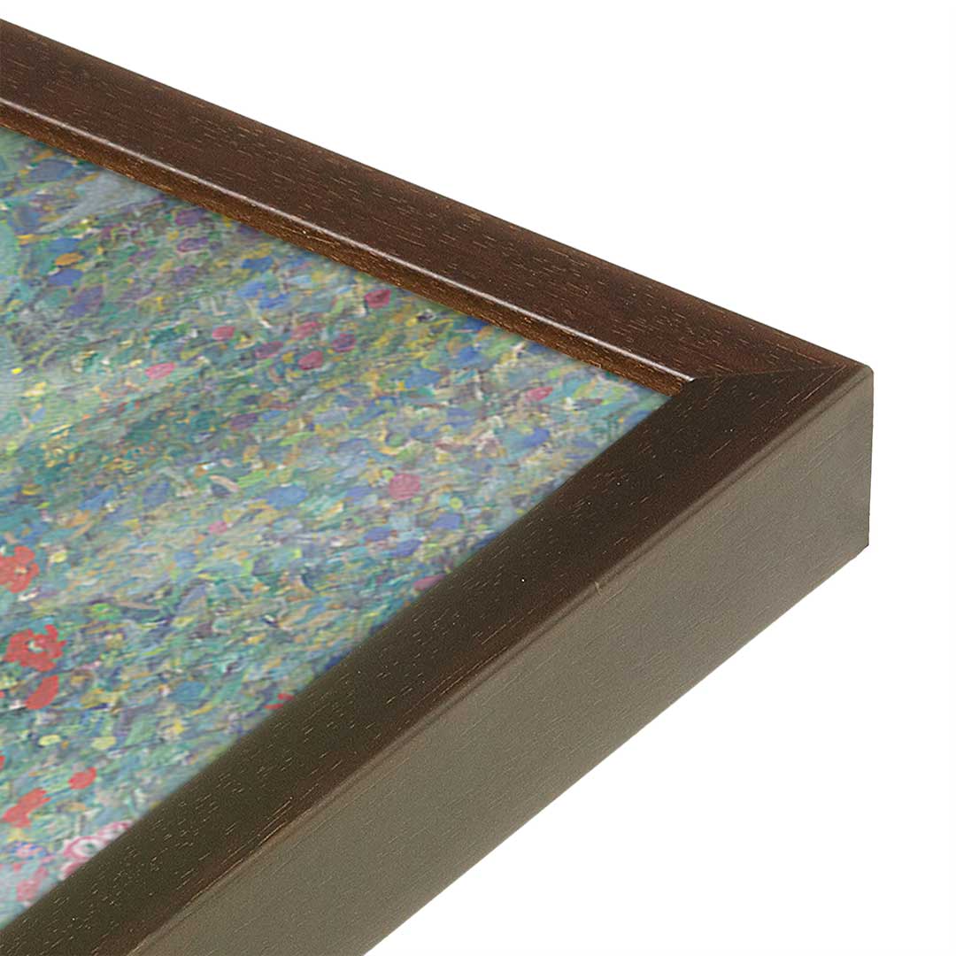 [Color:Espresso], Picture of art in a Espresso frame at an angle