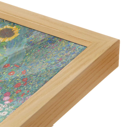 [Color:American Maple], Picture of art in a American Maple frame at an angle