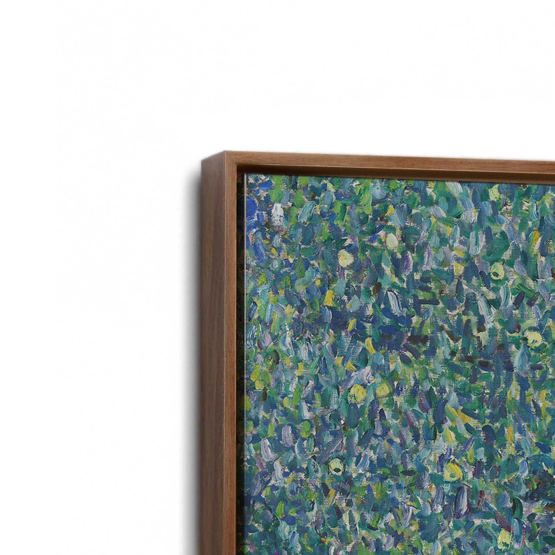 [Color:Walnut], Picture of art in a Walnut frame at an angle
