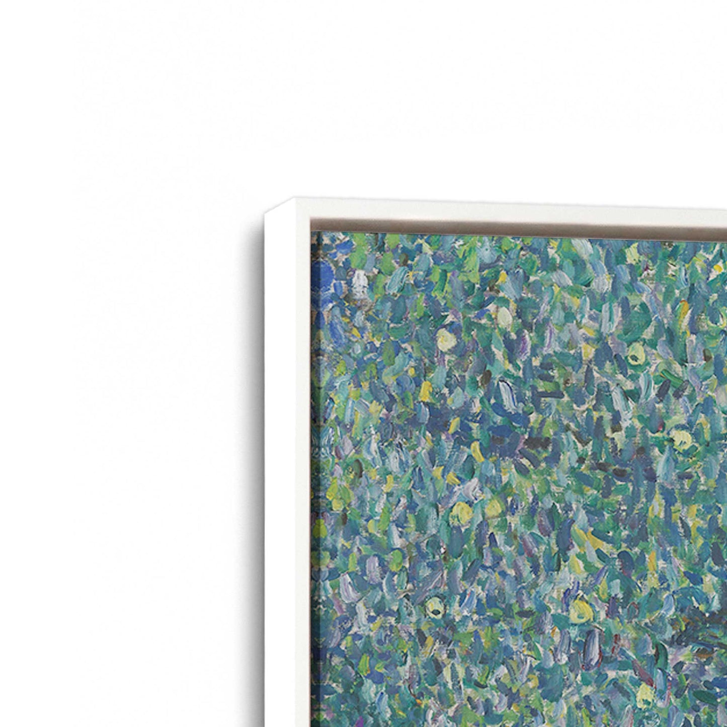 [Color:Opaque White], Picture of art in a White frame at an angle