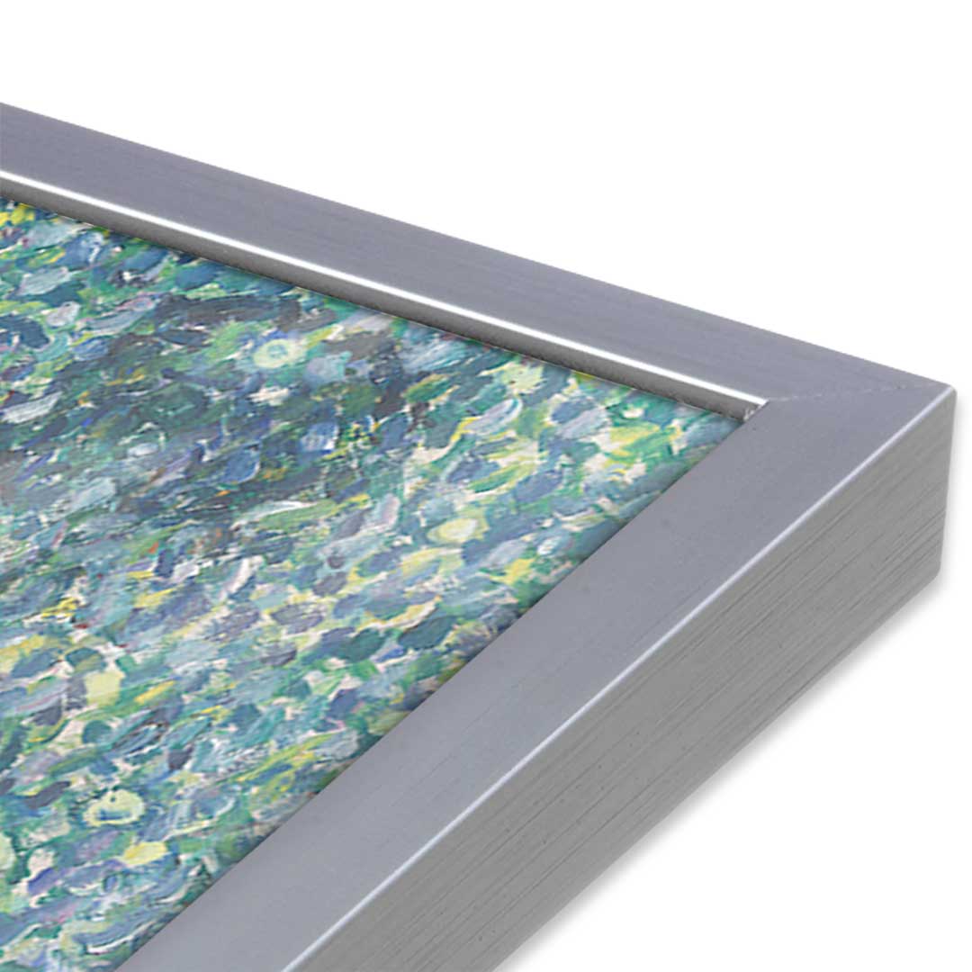 [Color:Polished Chrome], Picture of art in a Polished Chrome frame at an angle