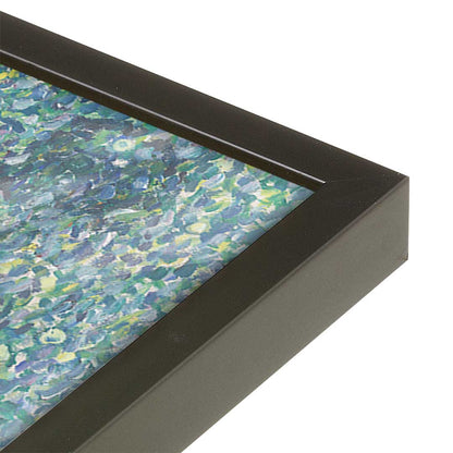 [Color:Satin Black], Picture of art in a Satin Black frame at an angle