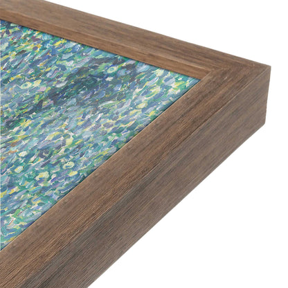 [Color:Walnut], Picture of art in a Walnut frame at an angle