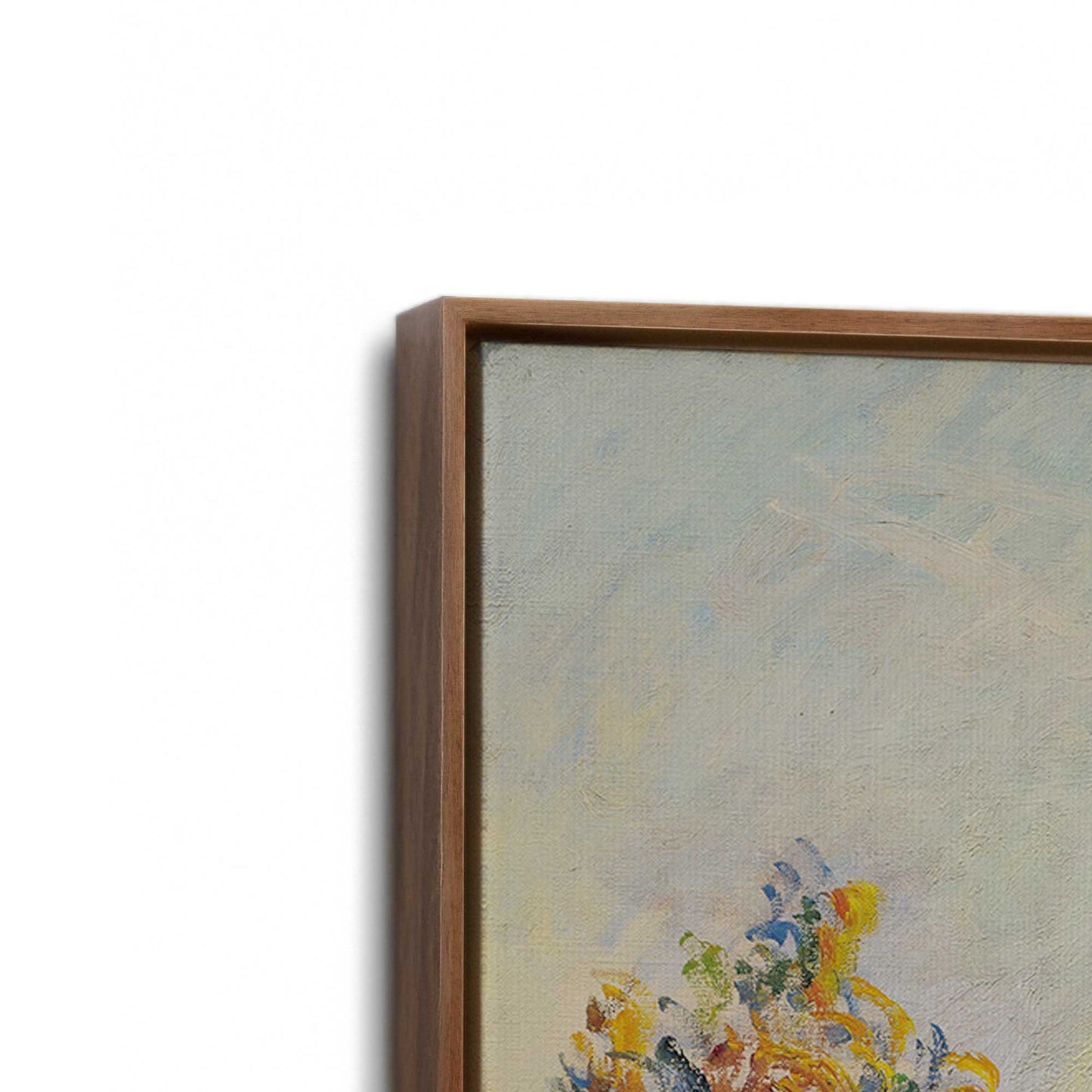 [Color:Walnut], Picture of art in a Walnut frame at an angle