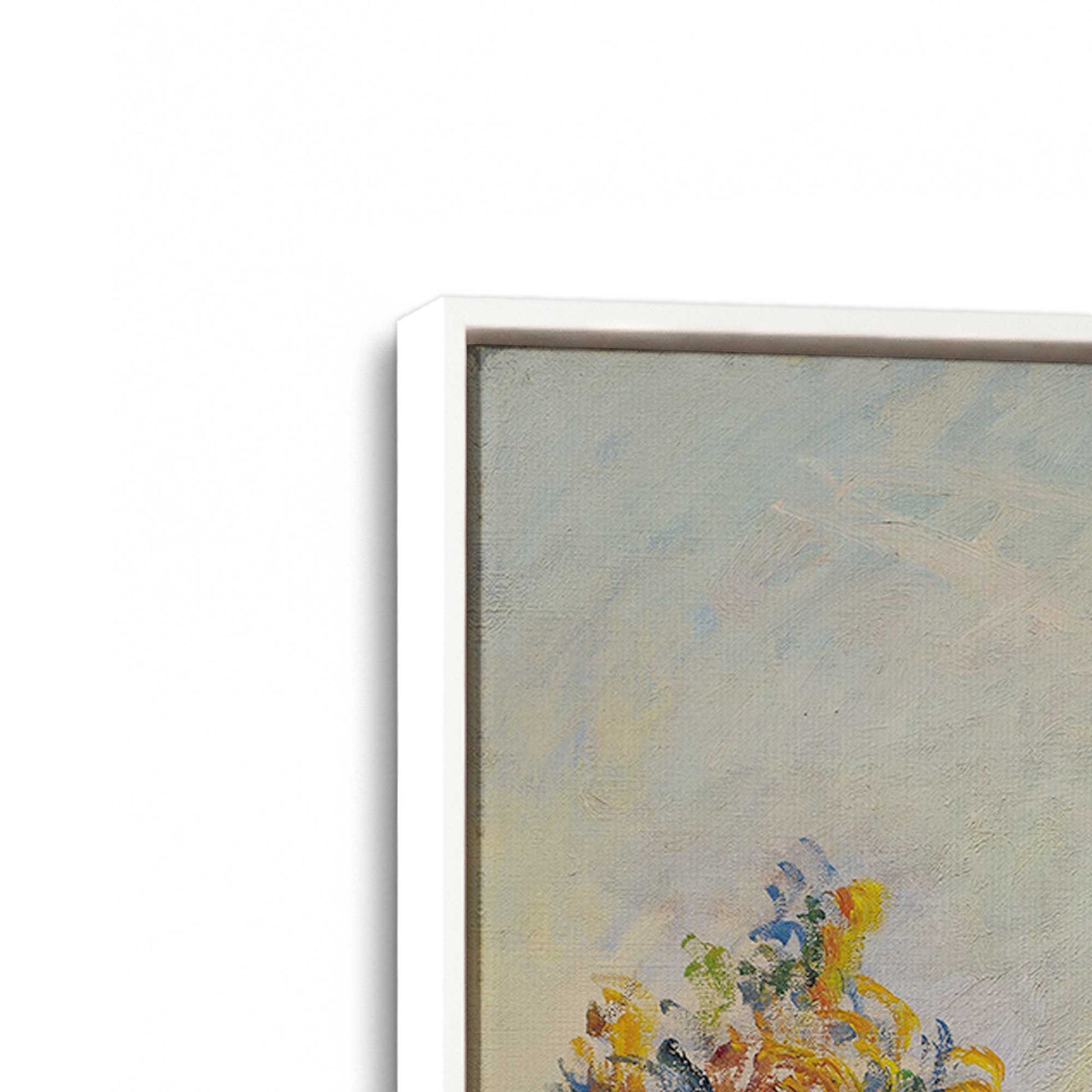 [Color:Opaque White], Picture of art in a White frame at an angle