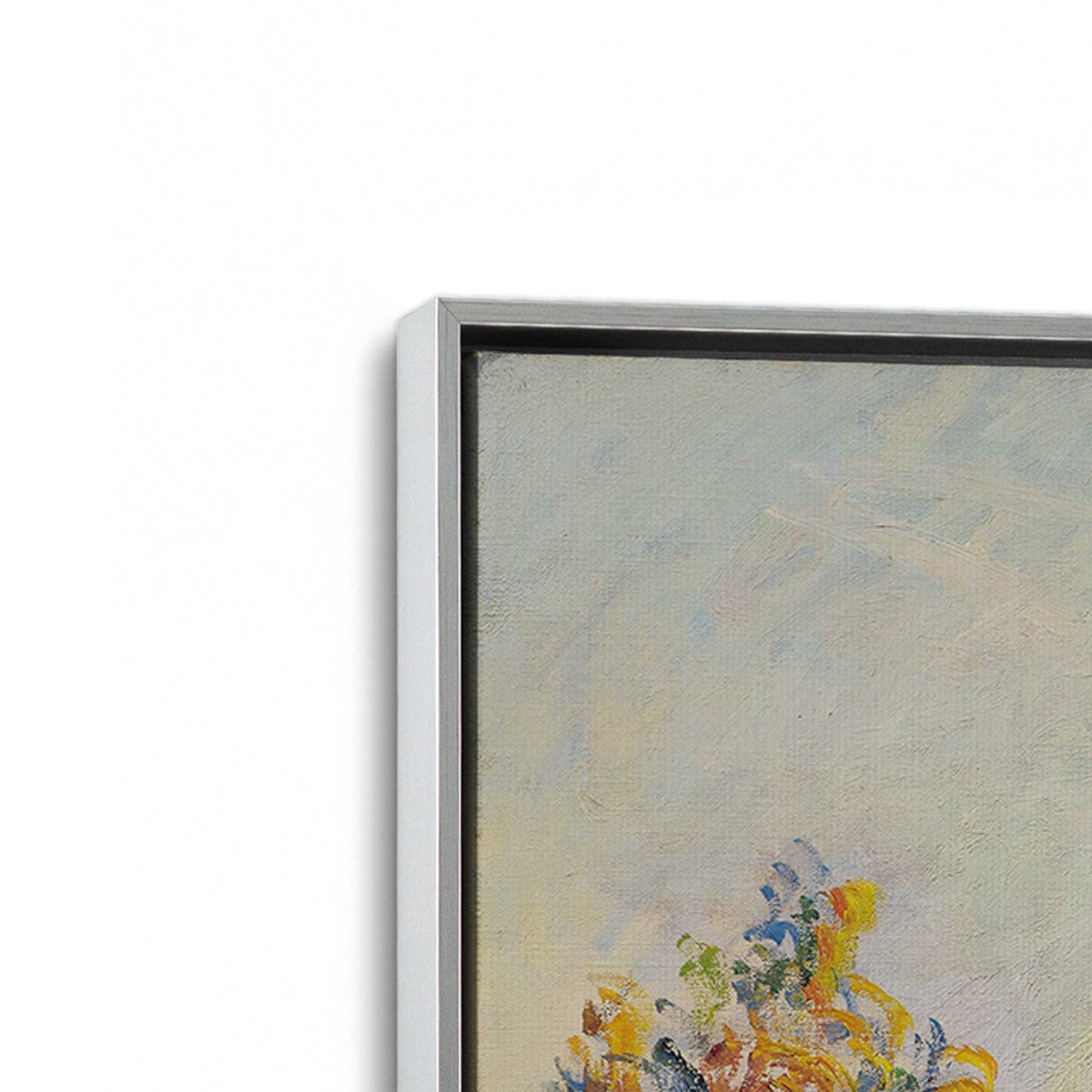 [Color:Polished Chrome], Picture of art in a Polished Chrome frame at an angle