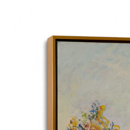[Color:Polished Gold], Picture of art in a Polished Gold frame at an angle