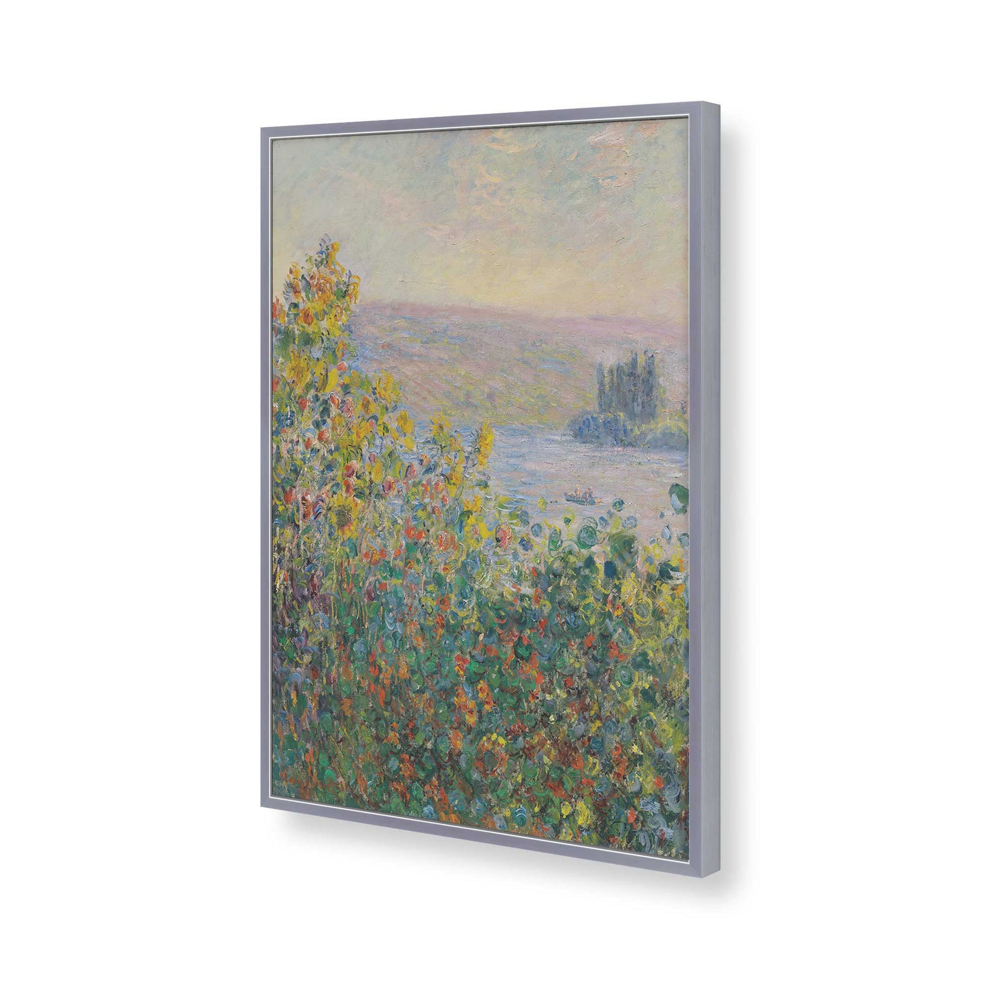 [Color:Polished Chrome], Picture of art in a Polished Chrome frame of the corner