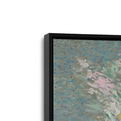 [Color:Satin Black], Picture of art in a Satin Black frame at an angle