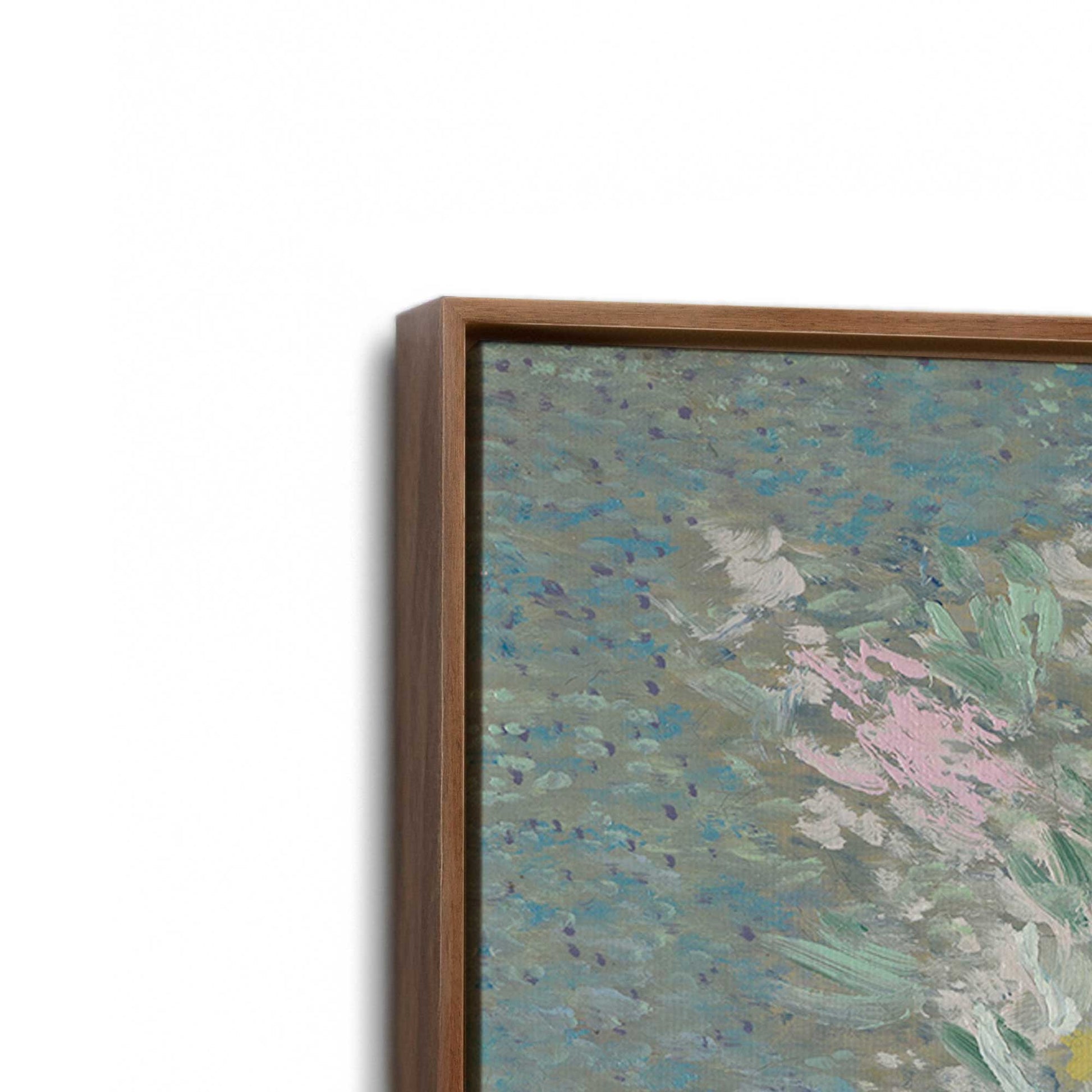[Color:Walnut], Picture of art in a Walnut frame at an angle