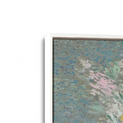 [Color:Opaque White], Picture of art in a White frame at an angle
