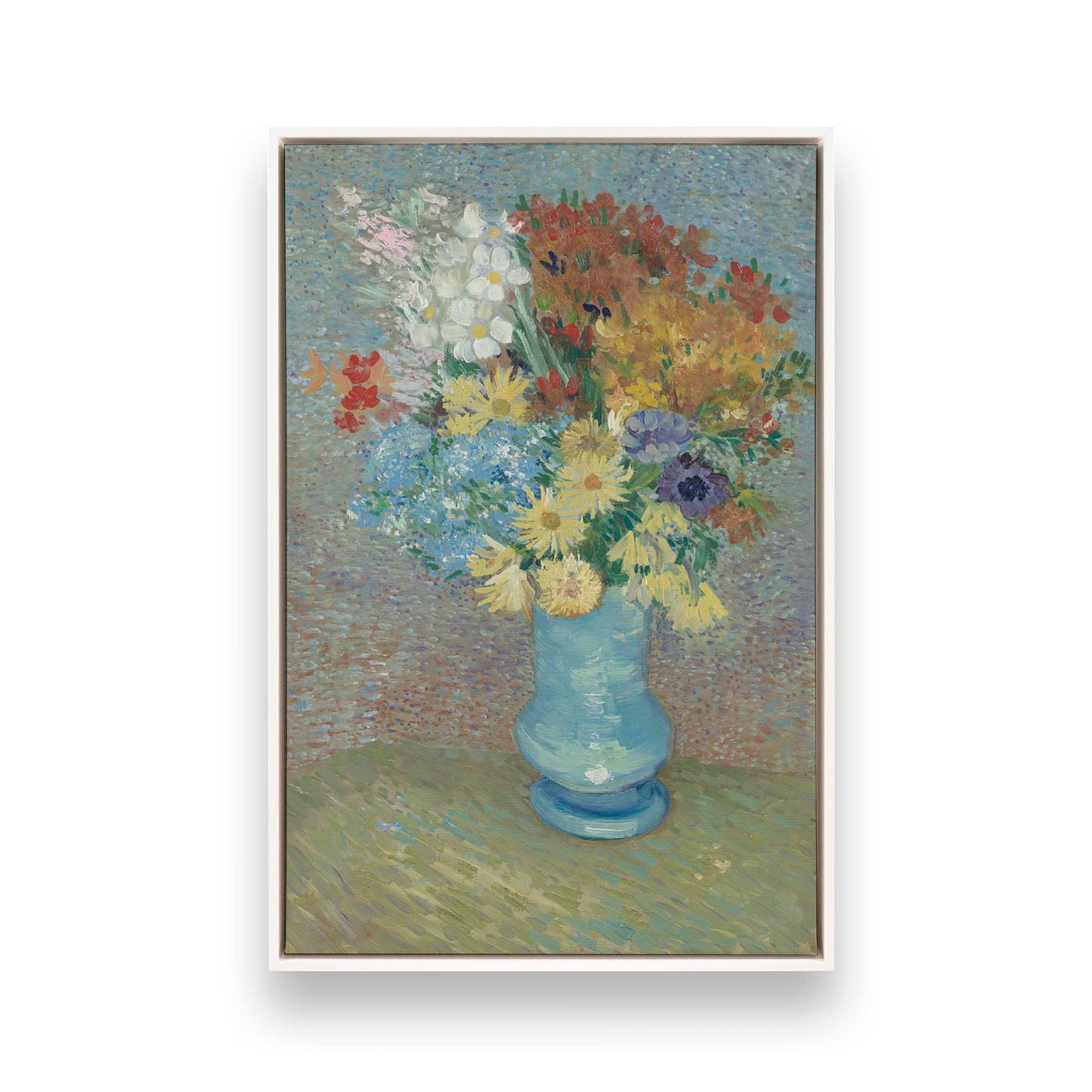 [Color:Opaque White], Picture of art in a White frame