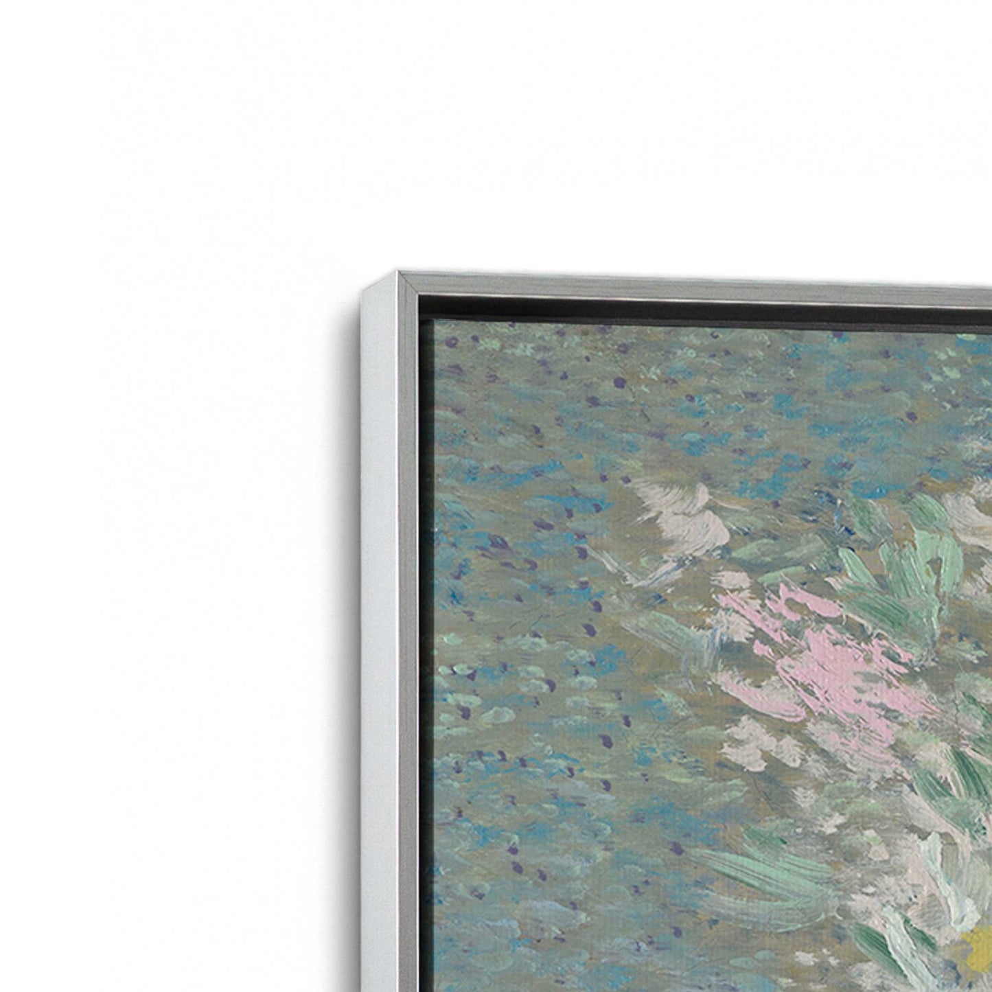 [Color:Polished Chrome], Picture of art in a Polished Chrome frame at an angle