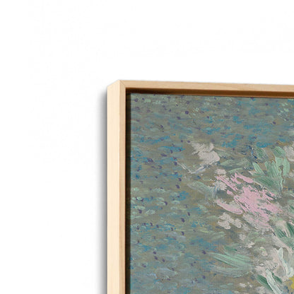 [Color:American Maple], Picture of art in a American Maple frame at an angle