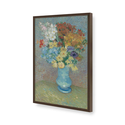 [Color:Brown], Picture of art in a Brown frame of the corner