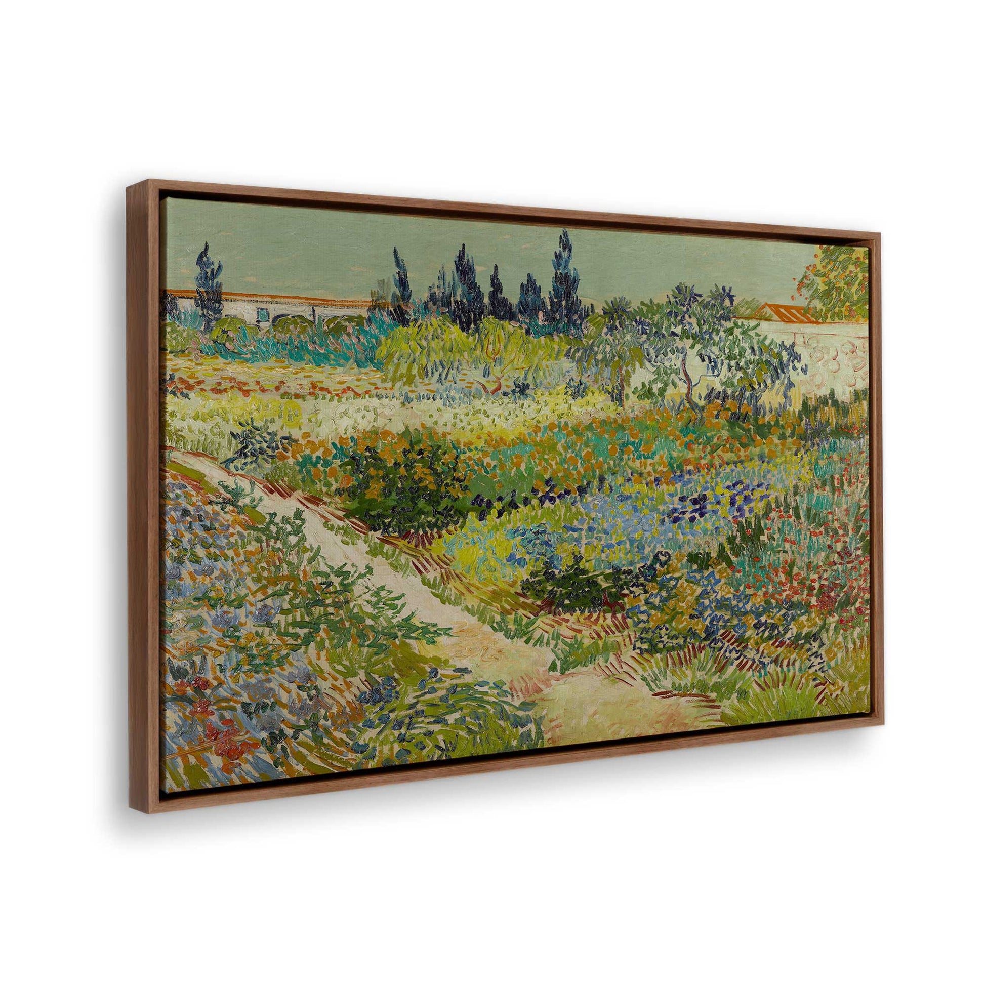 [Color:Walnut], Picture of the corner of the art