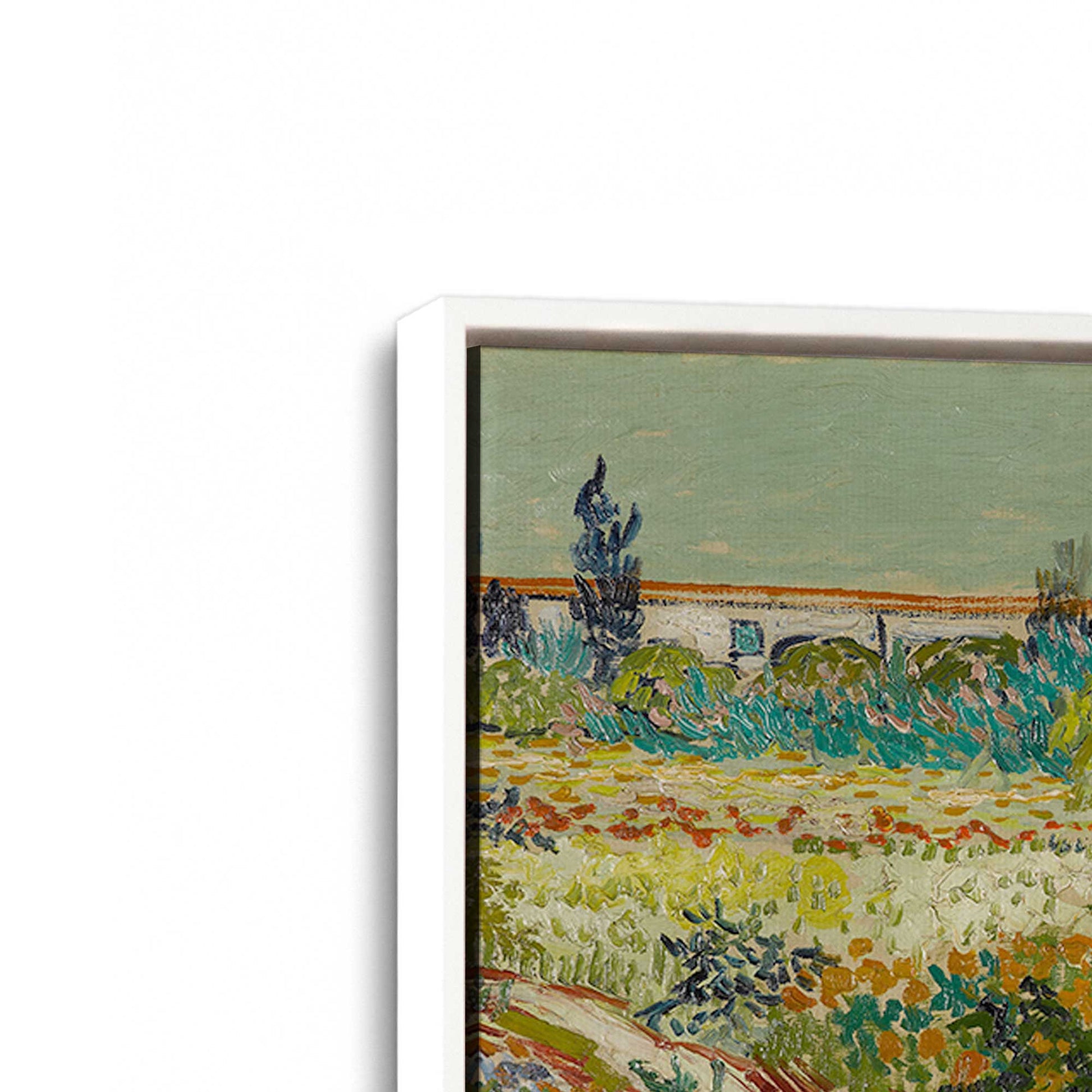 [Color:Opaque White], Picture of art in a White frame at an angle