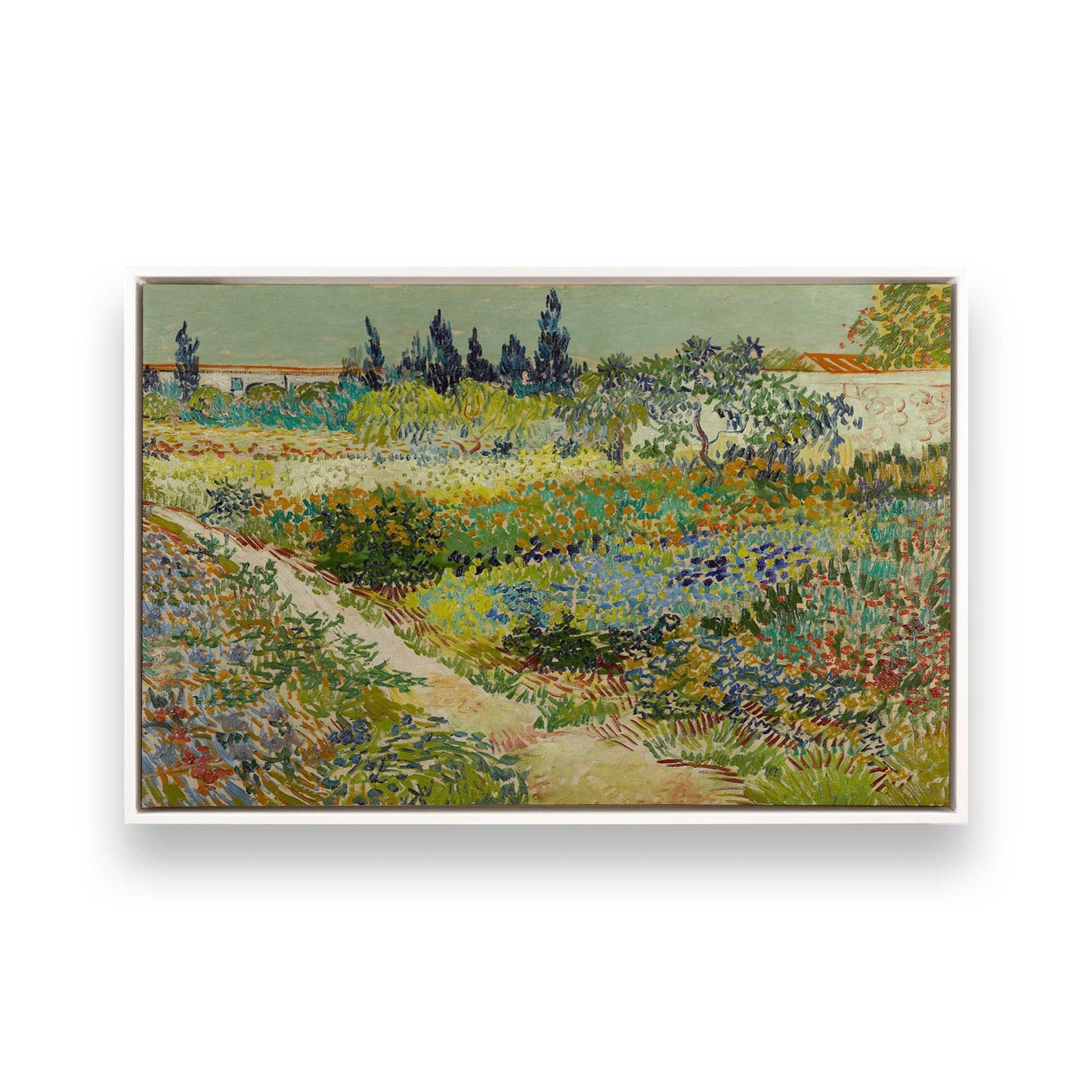 [Color:Opaque White], Picture of art in a White frame