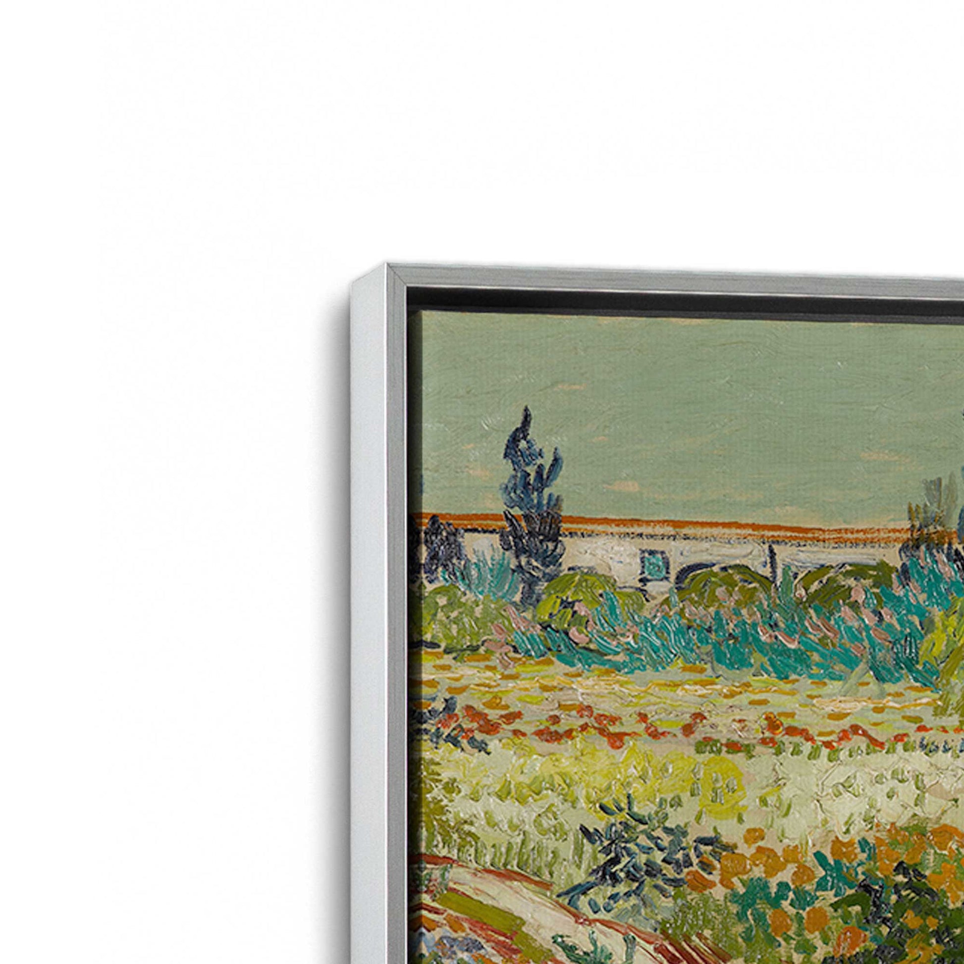 [Color:Polished Chrome], Picture of art in a Polished Chrome frame at an angle