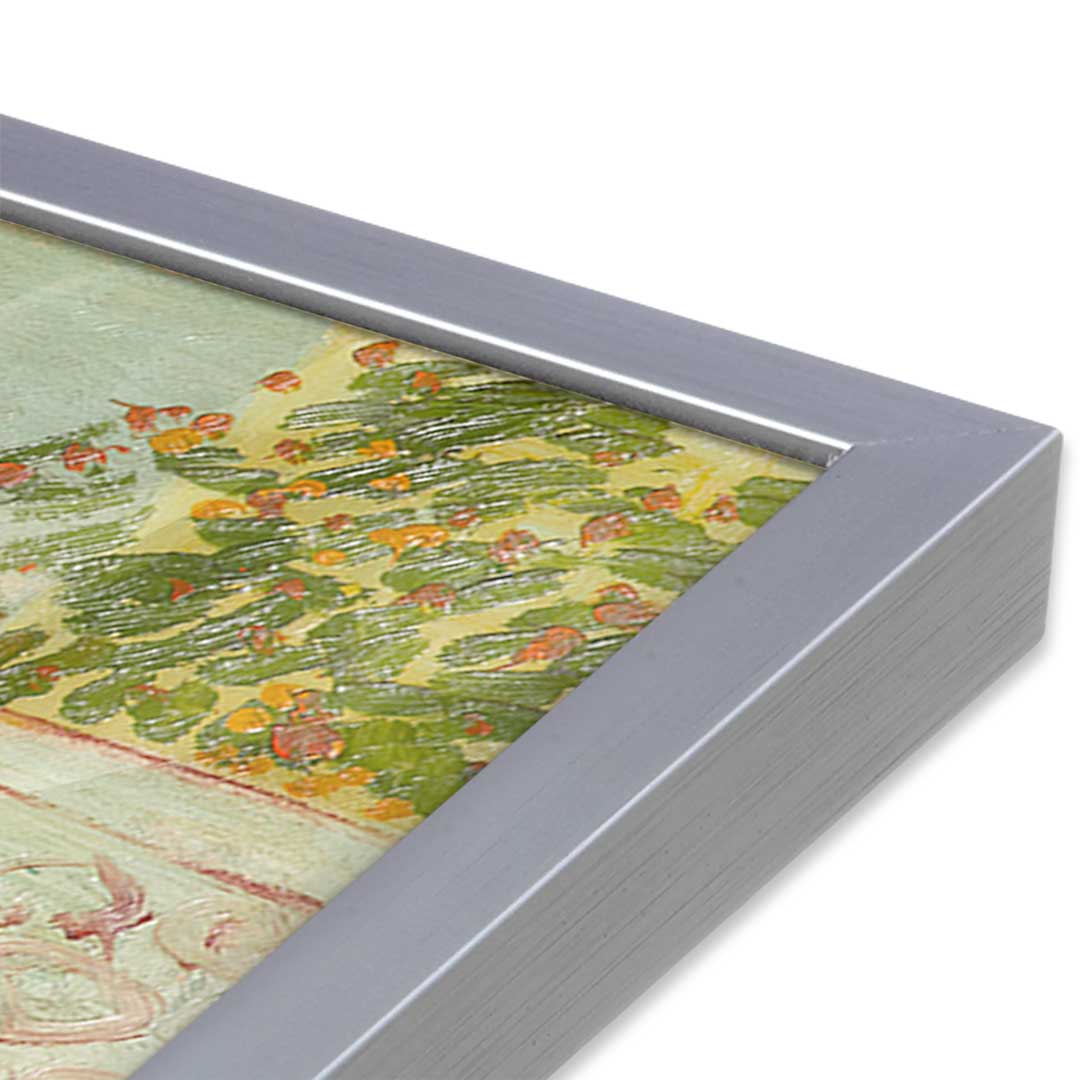[Color:Polished Chrome], Picture of art in a Polished Chrome frame at an angle