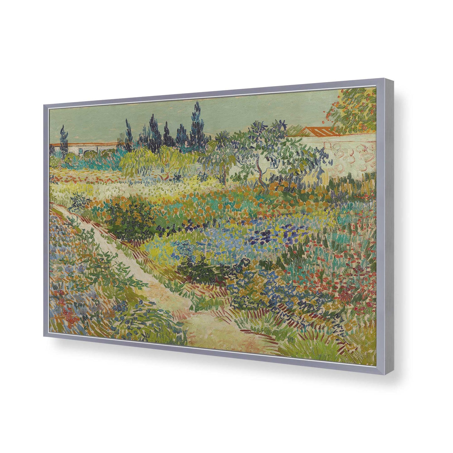 [Color:Polished Chrome], Picture of art in a Polished Chrome frame of the corner