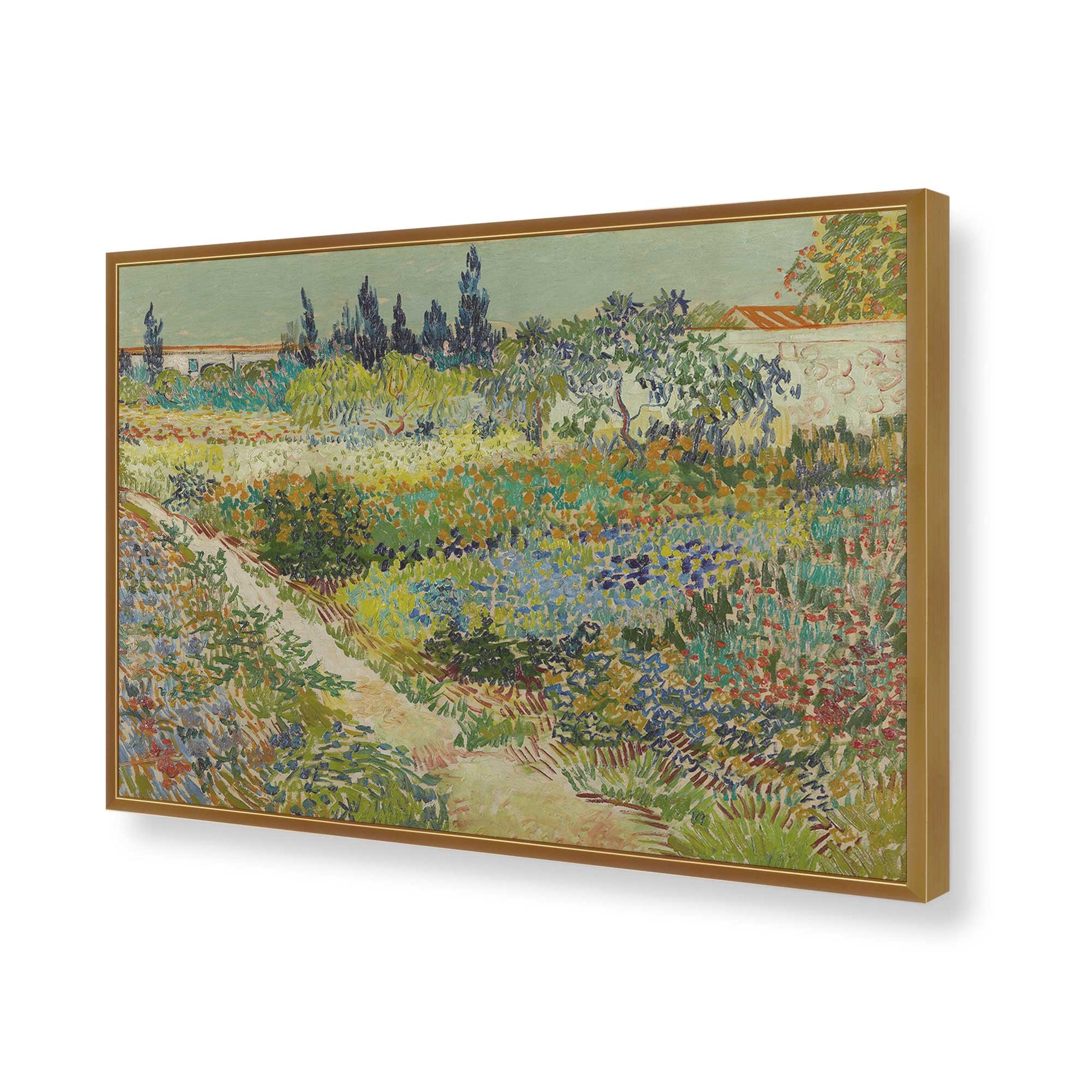 [Color:Polished Gold], Picture of art in a Polished Gold frame of the corner