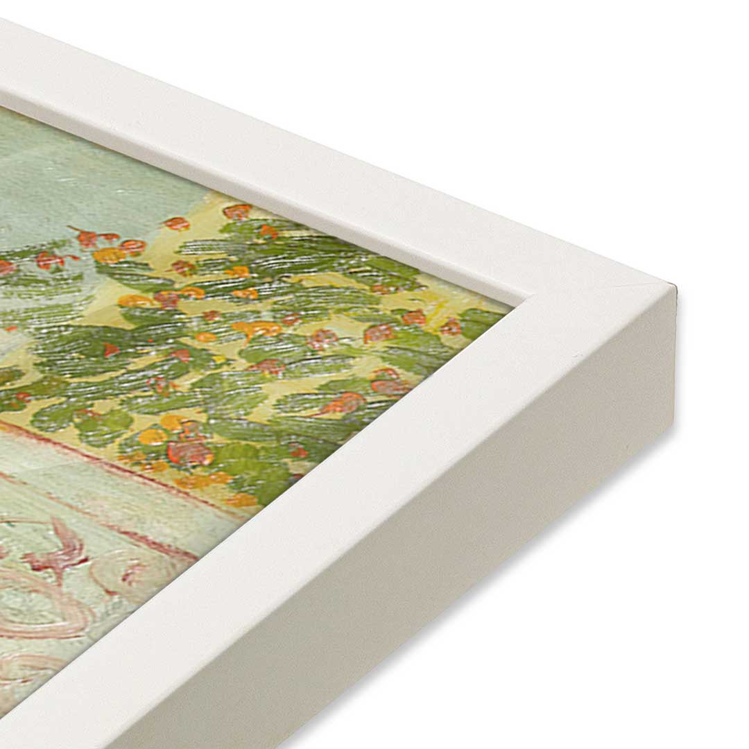 [Color:Opaque White], Picture of art in a Opaque White frame at an angle