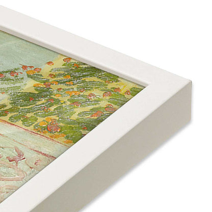 [Color:Opaque White], Picture of art in a Opaque White frame at an angle