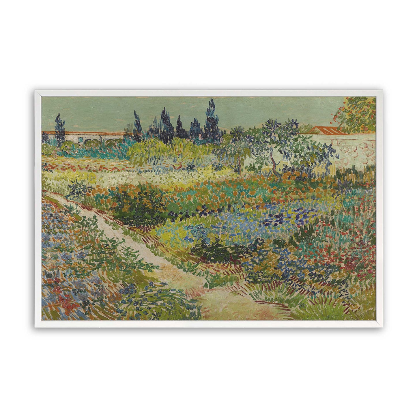 [Color:Opaque White], Picture of art in a Opaque White frame