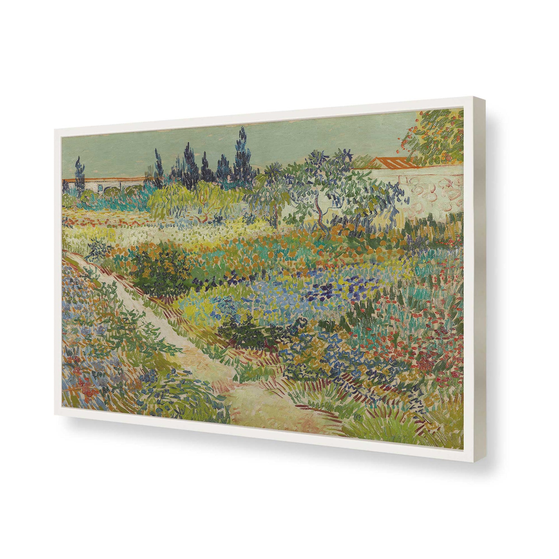 [Color:Opaque White], Picture of art in a Opaque White frame of the corner