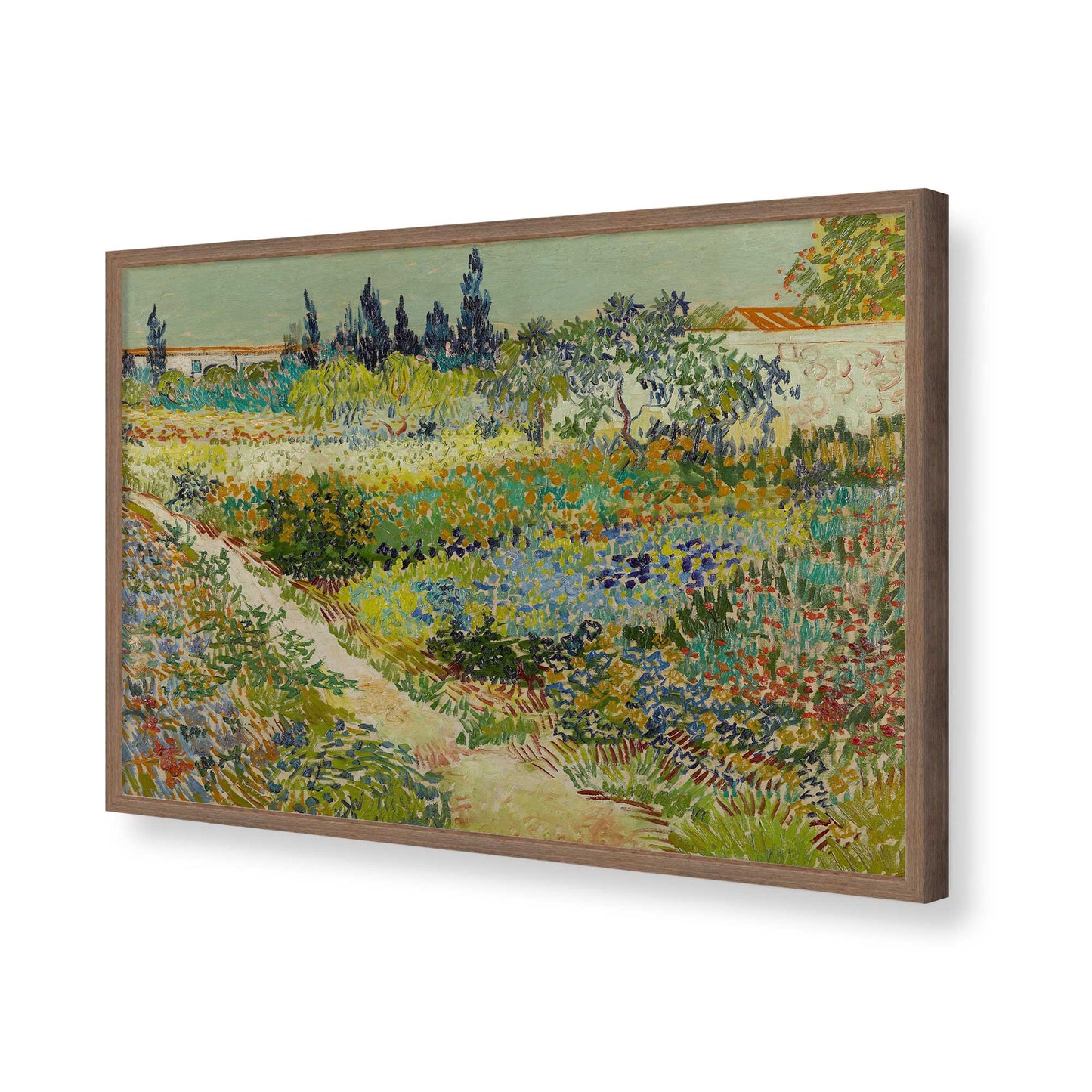 [Color:Walnut], Picture of art in a Walnut frame of the corner