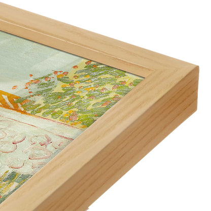 [Color:American Maple], Picture of art in a American Maple frame at an angle