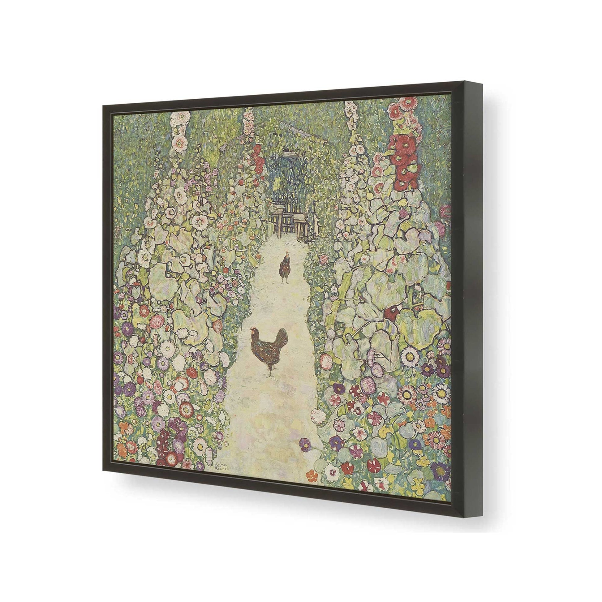 [Color:Satin Black], Picture of art in a Satin Black frame of the corner
