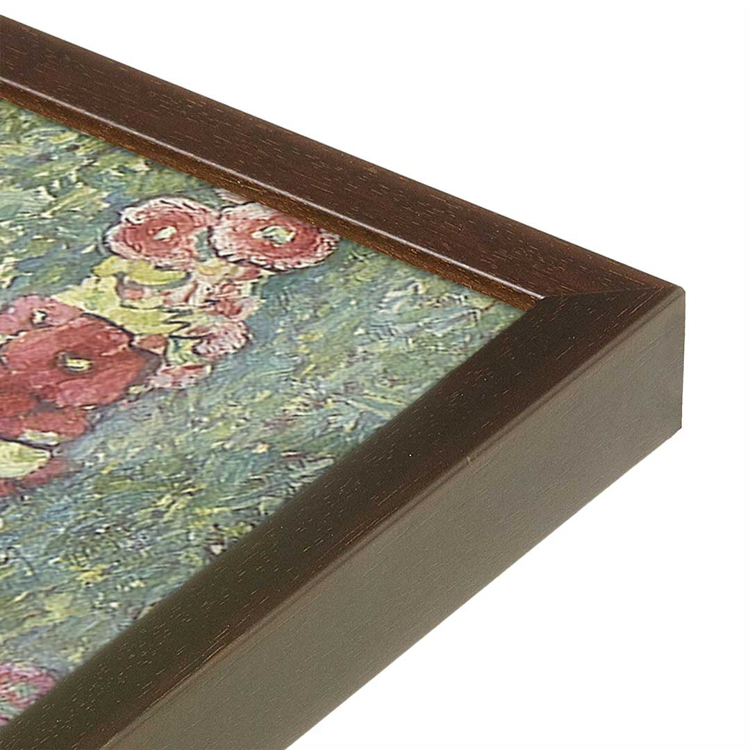 [Color:Espresso], Picture of art in a Espresso frame at an angle