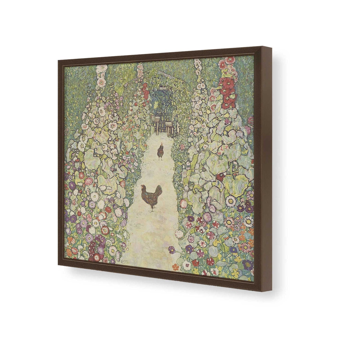 [Color:Espresso], Picture of art in a Espresso frame of the corner
