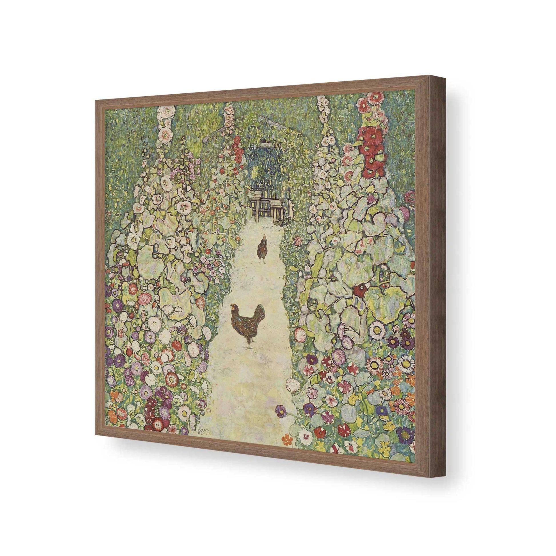 [Color:Walnut], Picture of art in a Walnut frame of the corner