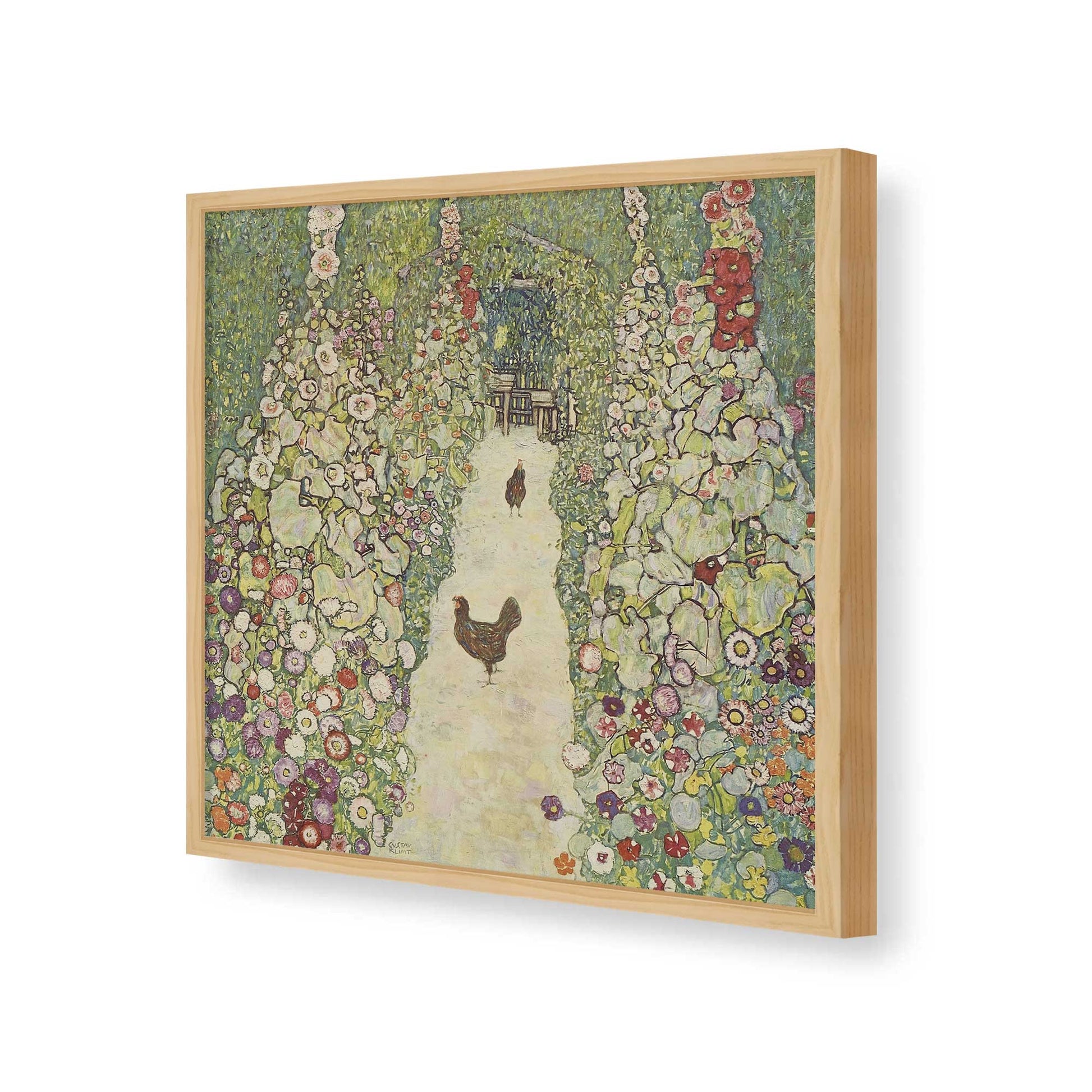 [Color:American Maple], Picture of art in a American Maple frame of the corner