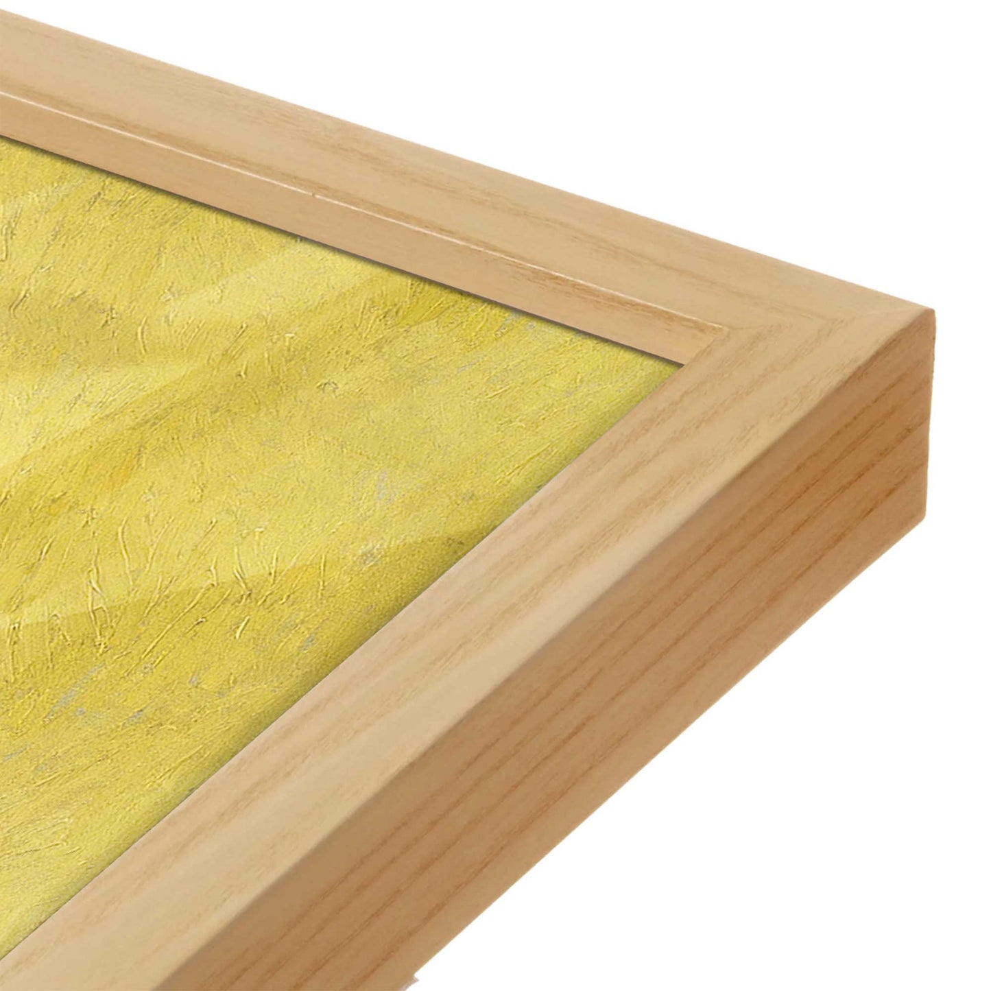 [Color:American Maple], Picture of art in a American Maple frame at an angle