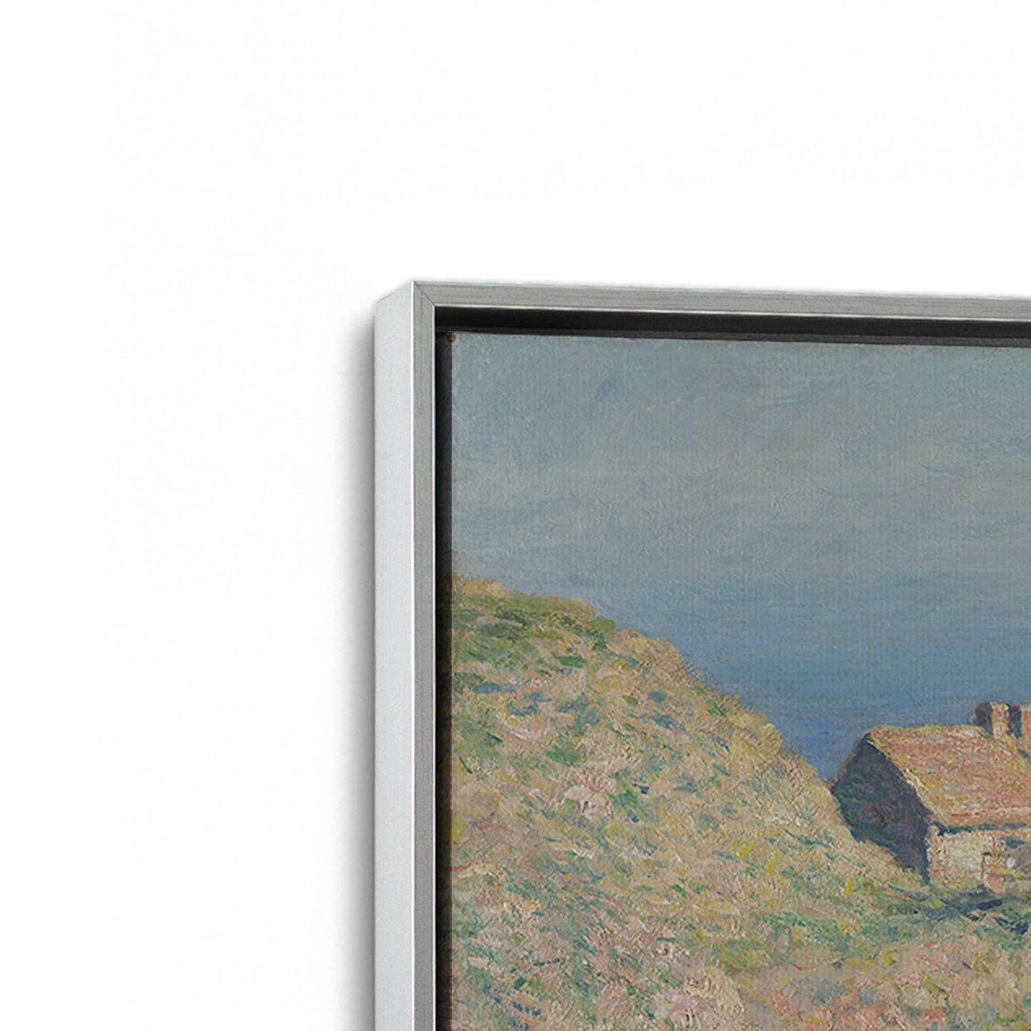 [Color:Polished Chrome], Picture of art in a Polished Chrome frame at an angle