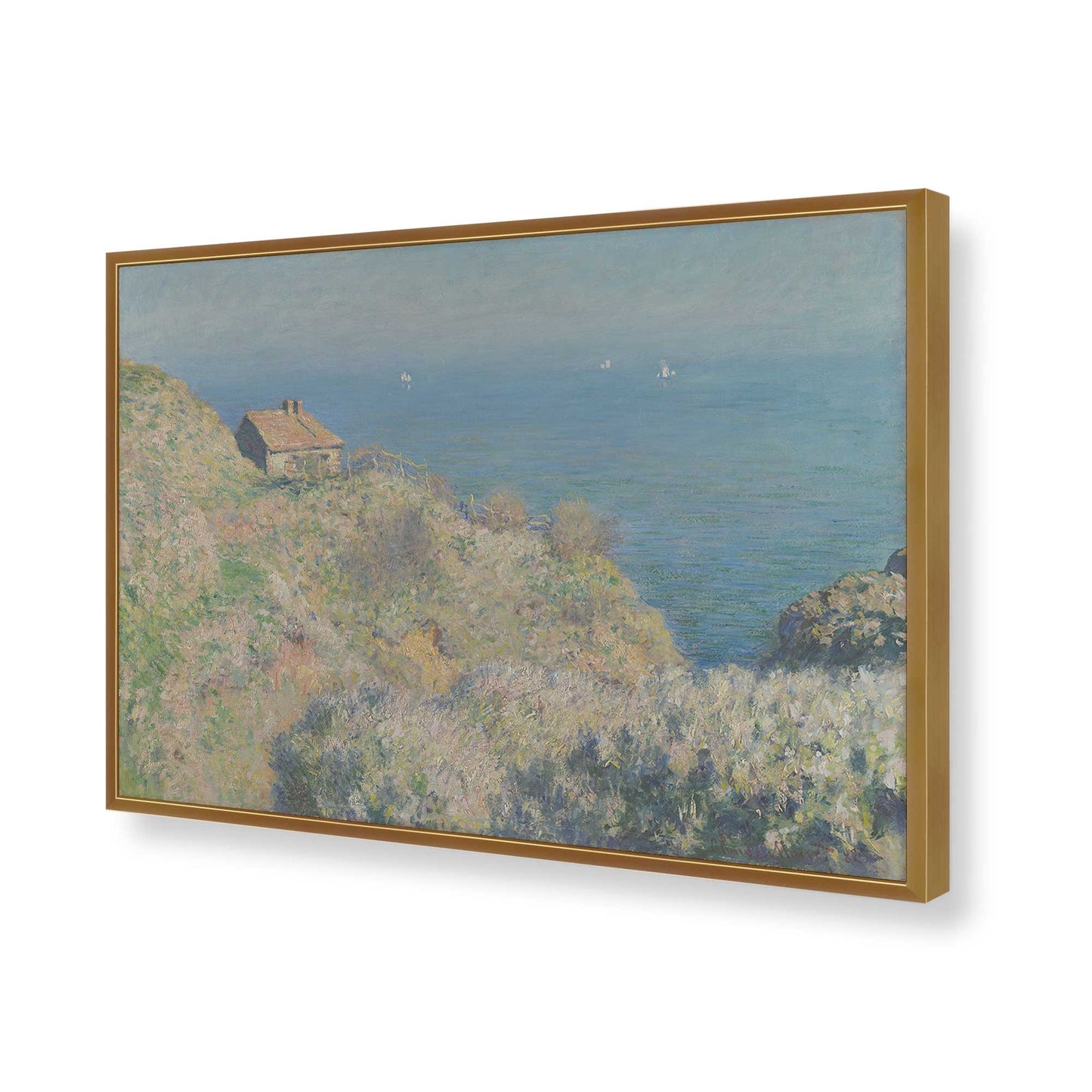 [Color:Polished Gold], Picture of art in a Polished Gold frame of the corner