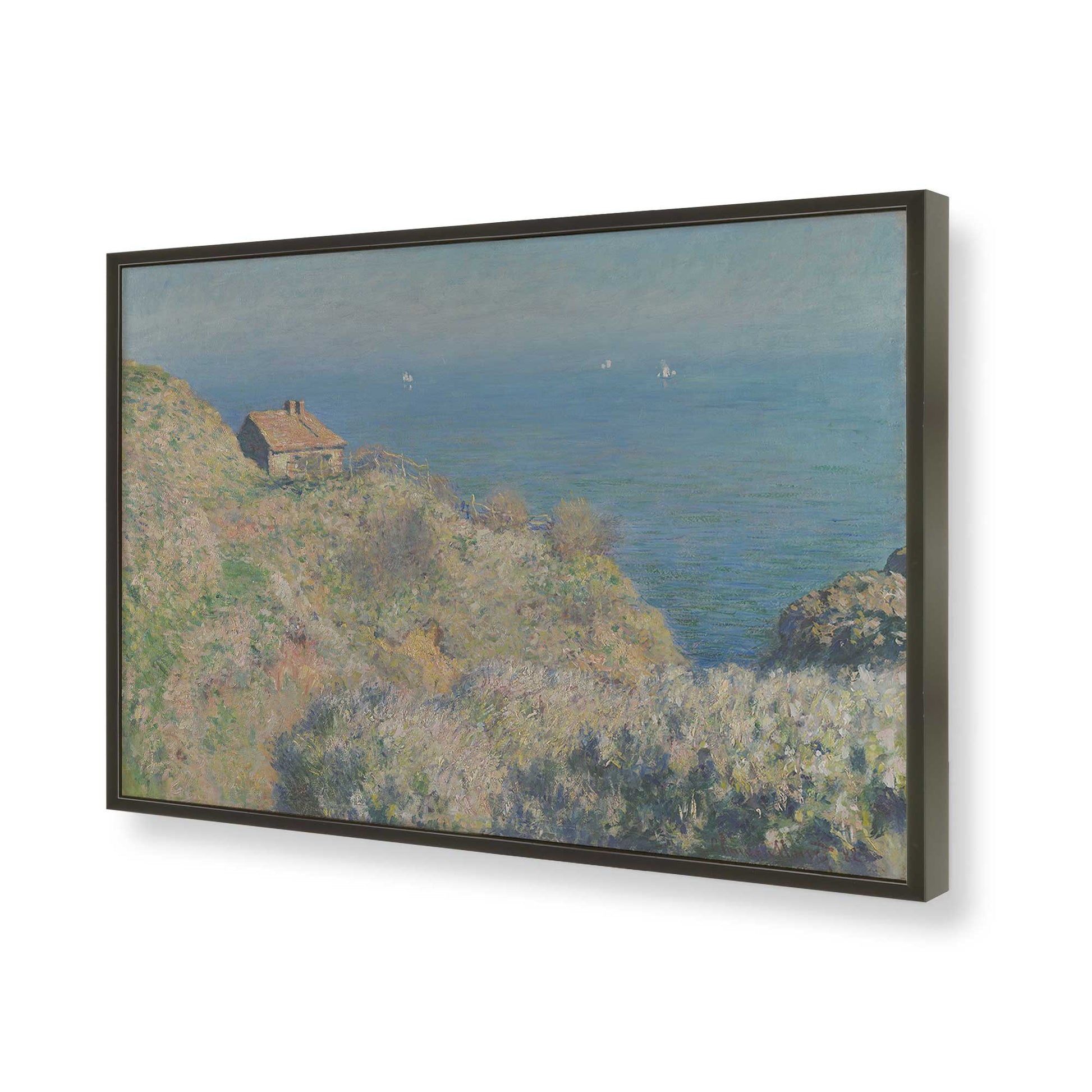 [Color:Satin Black], Picture of art in a Satin Black frame of the corner