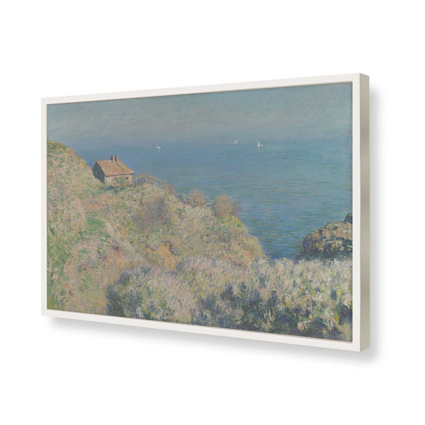 [Color:Opaque White], Picture of art in a Opaque White frame of the corner