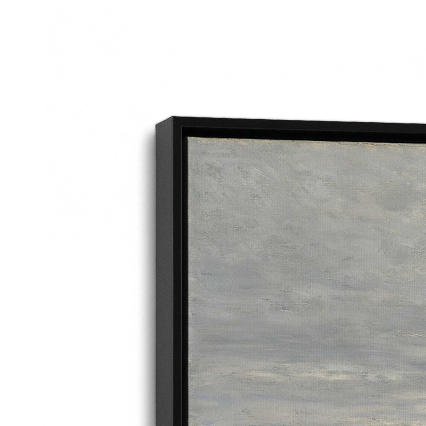 [Color:Satin Black], Picture of art in a Satin Black frame at an angle