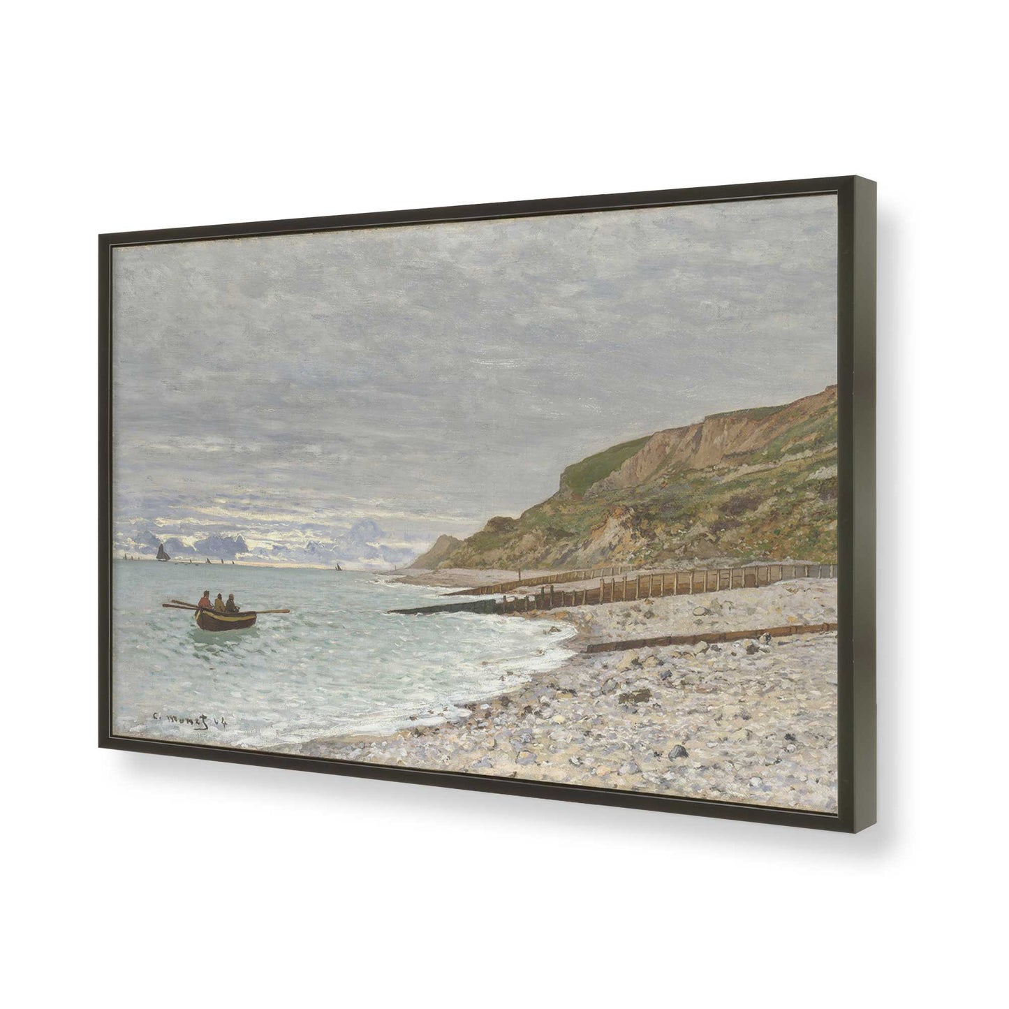 [Color:Satin Black], Picture of art in a Satin Black frame of the corner