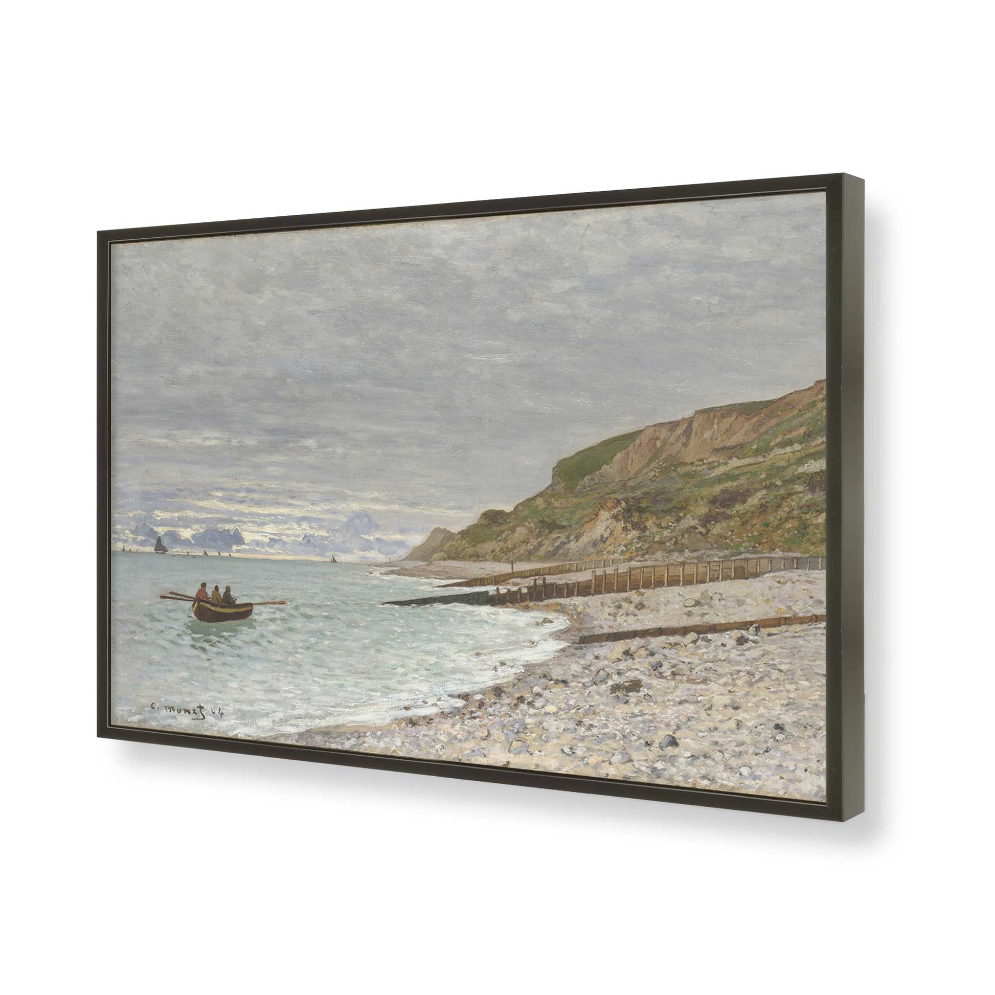 [Color:Satin Black], Picture of art in a Satin Black frame of the corner
